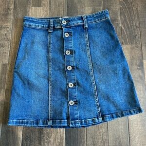 The LOVE Collection Denim Button-Front Skirt